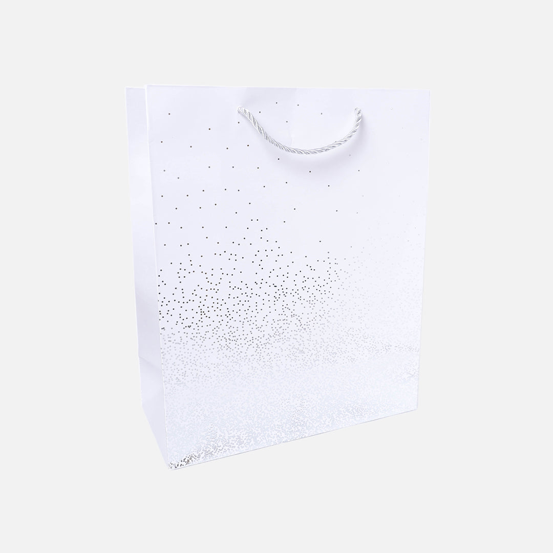 Stroberi Birthday Gift Bag Dot Silver