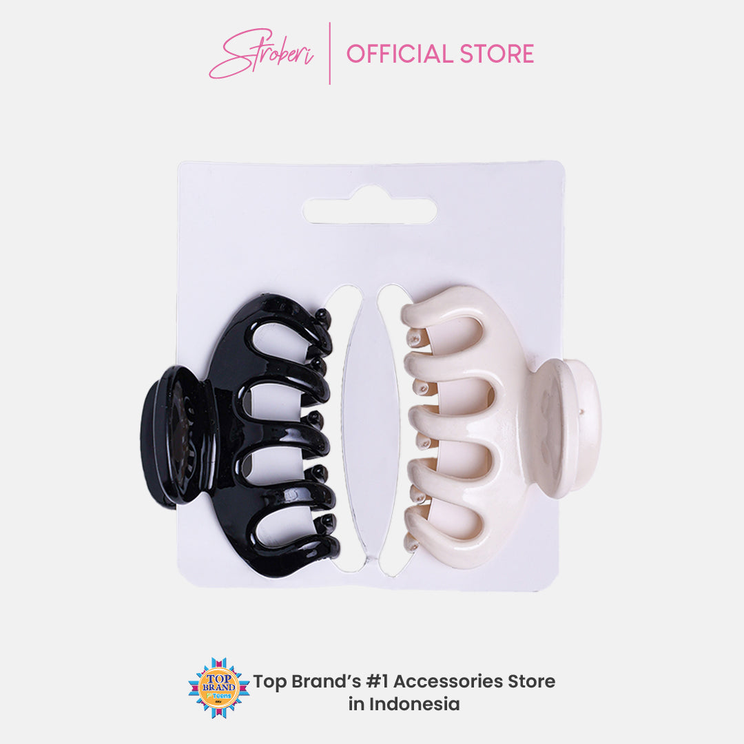 Stroberi Motif Leopard Hair Clip Set