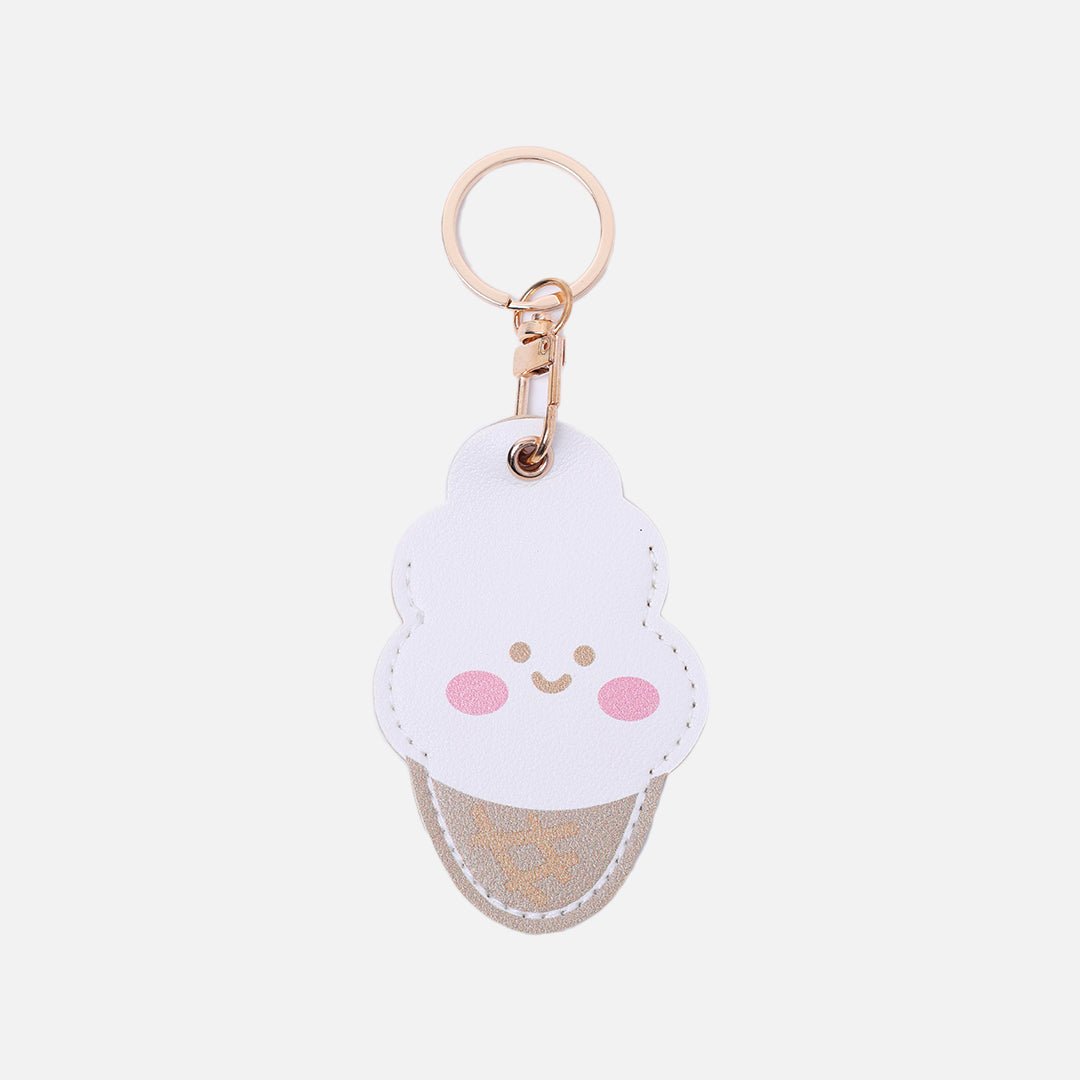 Stroberi Character Leather Keychain