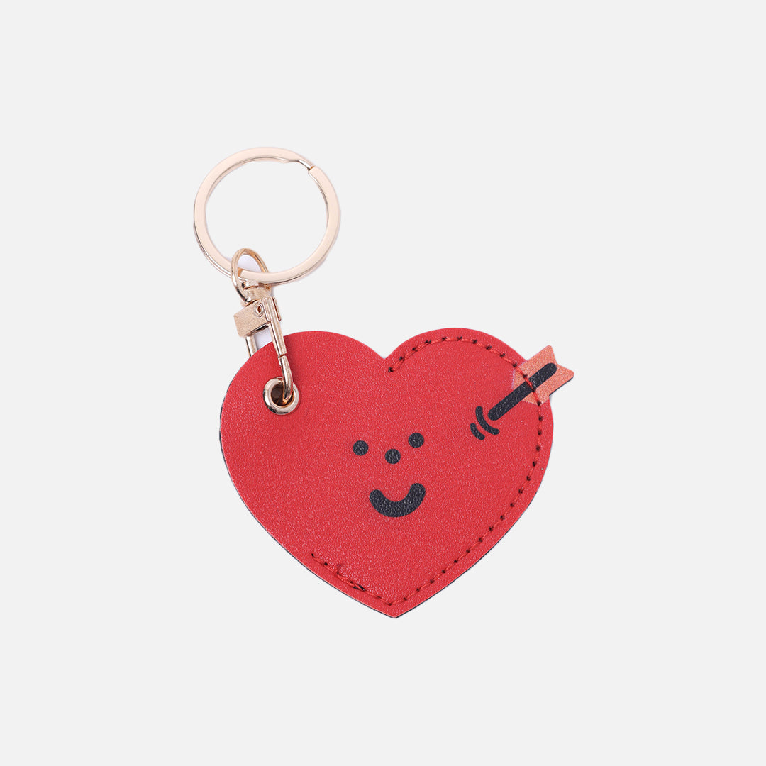 Stroberi Character Leather Keychain