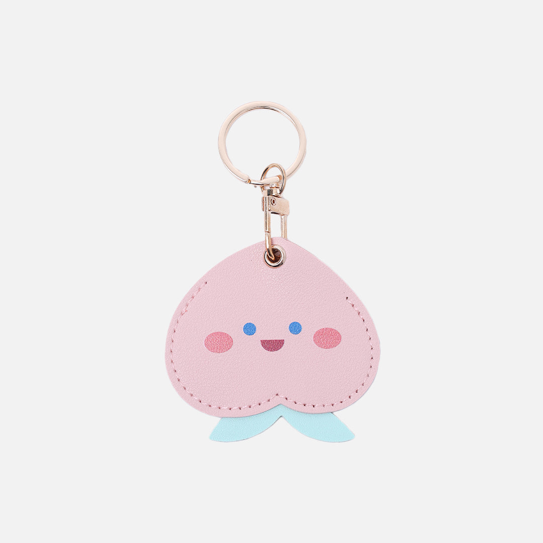 Stroberi Character Leather Keychain