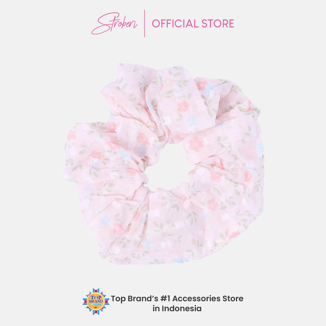 Stroberi Scrunchie Motif -1 Hair Tie