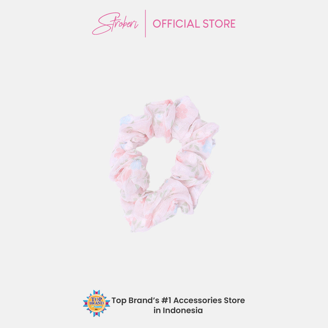 Stroberi Mini Scrunchie Motif -1 Hair Tie