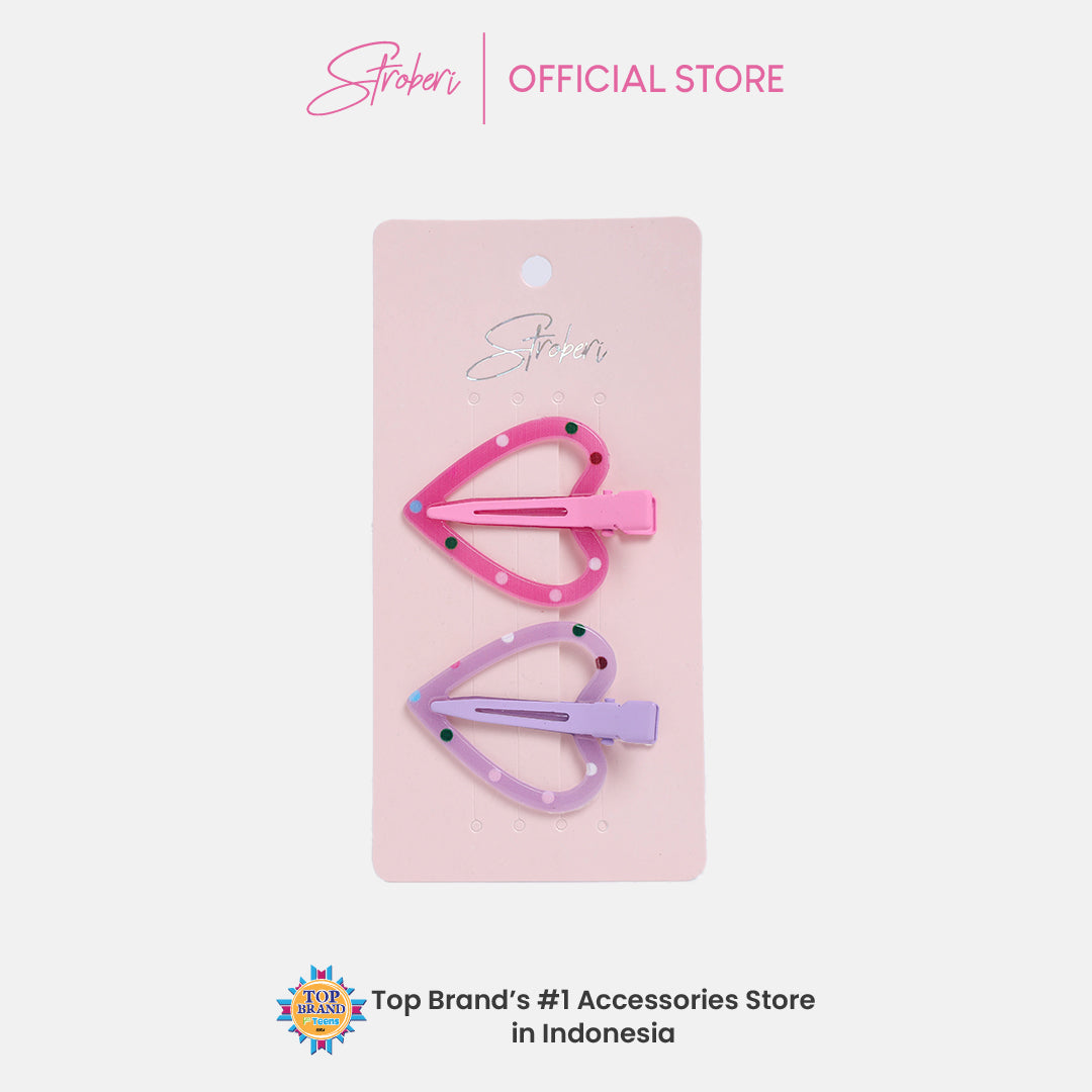 Stroberi Hole Pastel Set Hair Clip