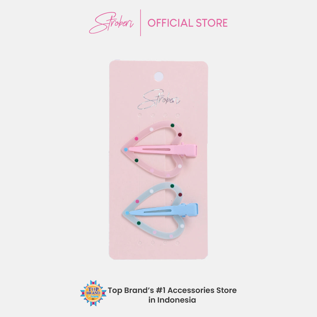 Stroberi Hole Pastel Set Hair Clip