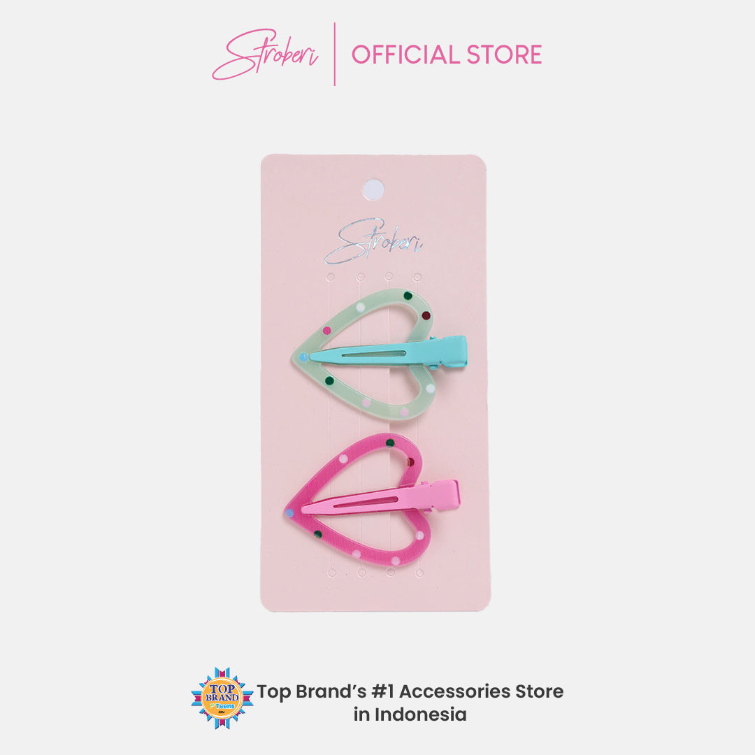 Stroberi Hole Pastel Set Hair Clip