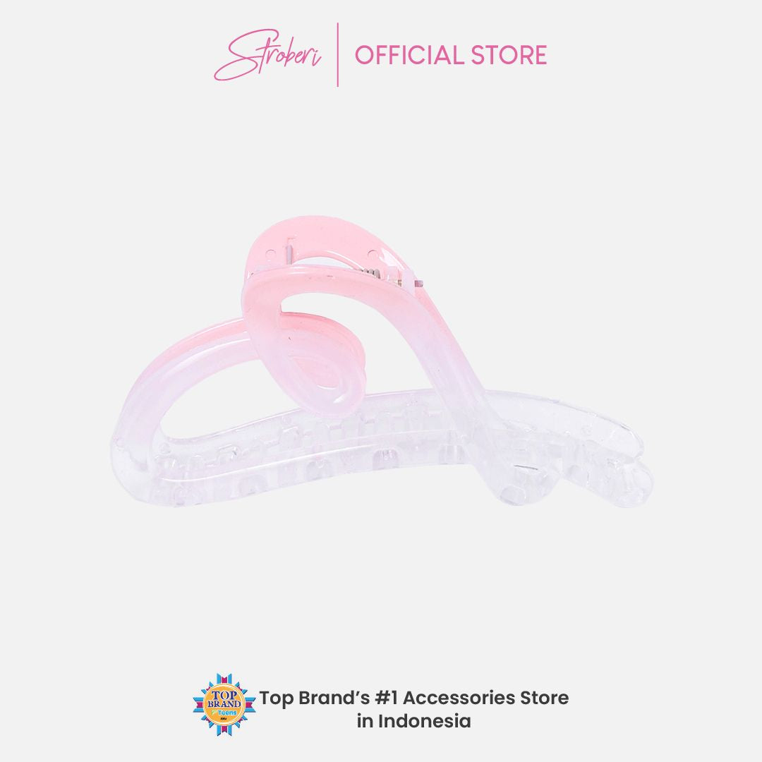Stroberi Two Color Shape Hair Clip