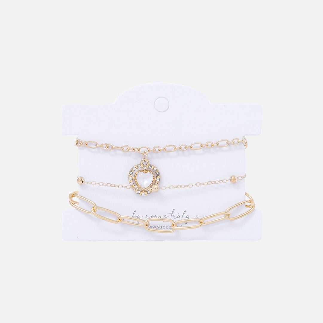 Stroberi Chain Bracelet Set