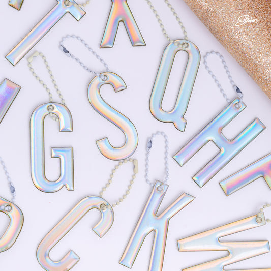 Stroberi Large Holo Alphabet Keychain