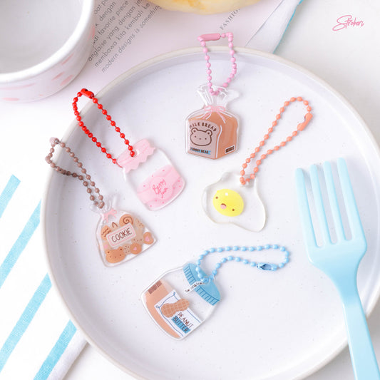 Stroberi Acrylic F&B Keychain