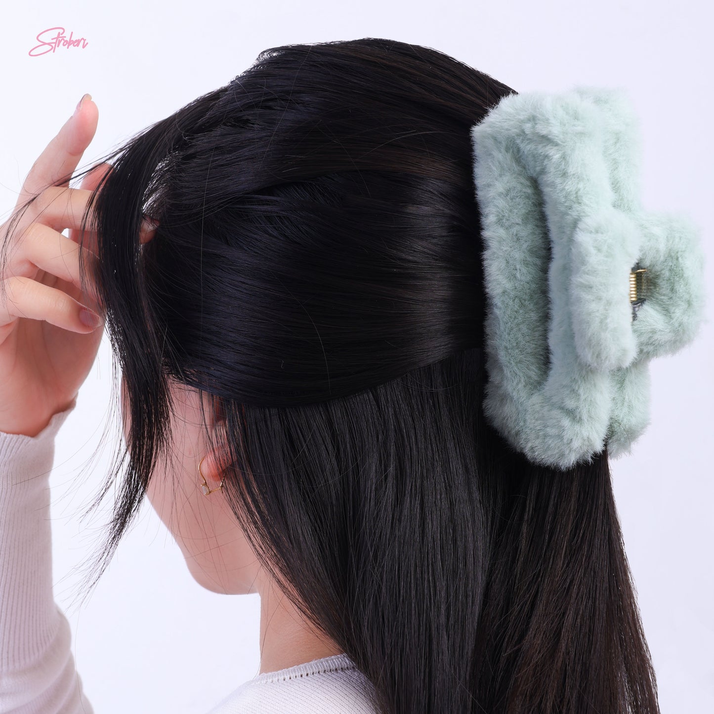 Stroberi Fur Shape Hair Clip