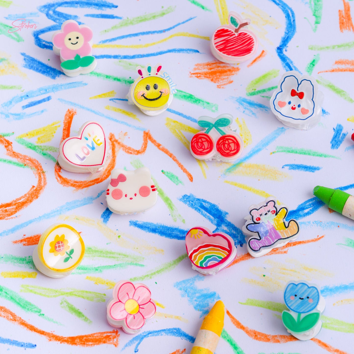 Stroberi Cuteness Overload Hair Clip Set