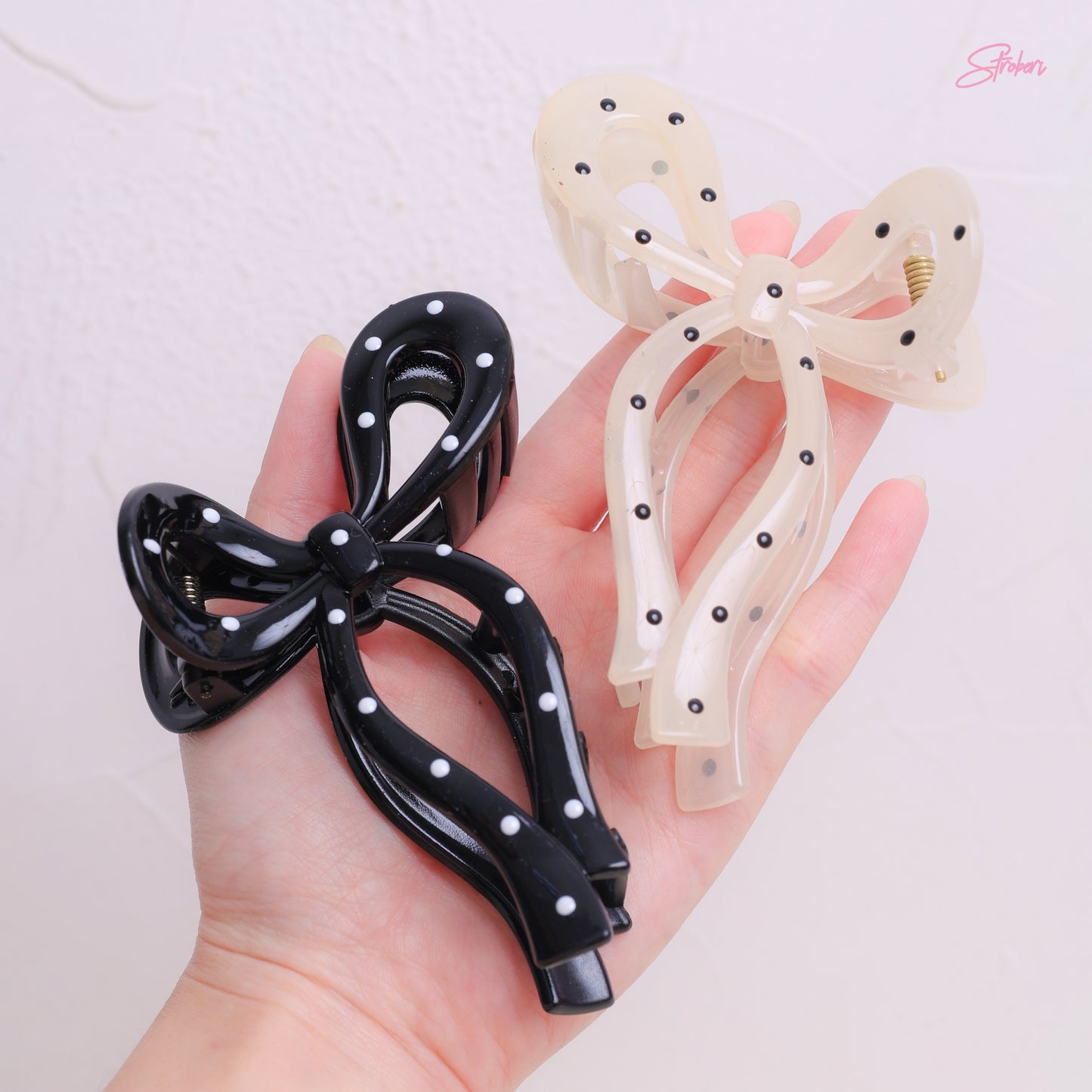 Stroberi Motif Dot Hair Clip Series