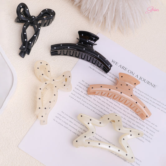 Stroberi Motif Dot Hair Clip Series
