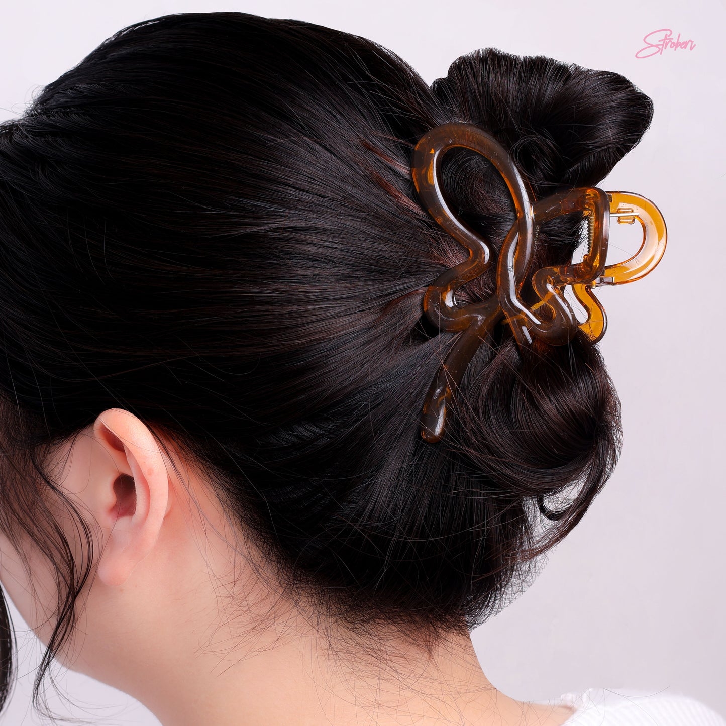 Stroberi Hole Knot Butterfly Hair Clip
