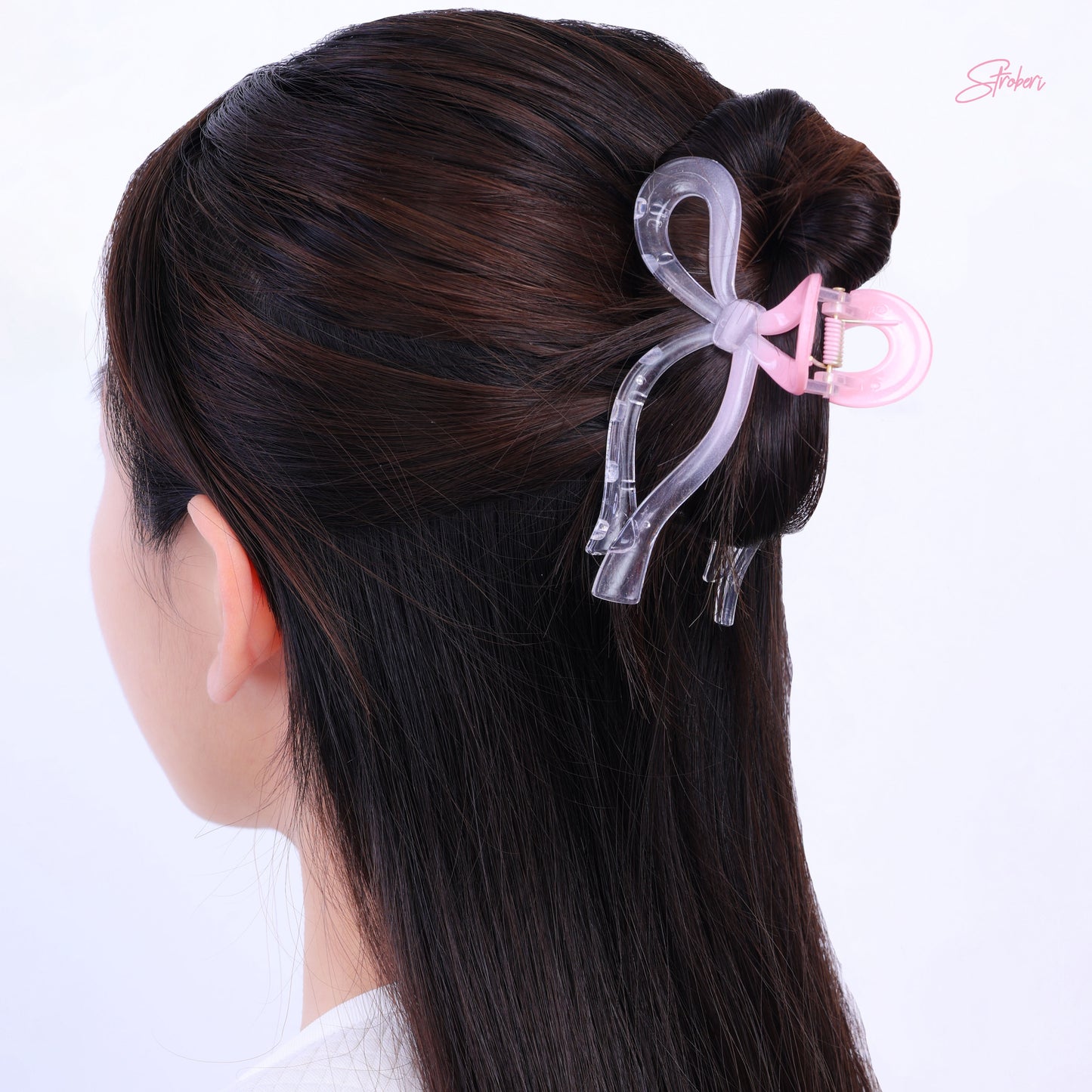 Stroberi Two Color Shape Hair Clip