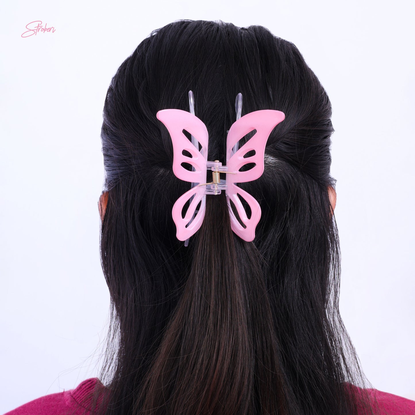 Stroberi Two Color Shape Hair Clip
