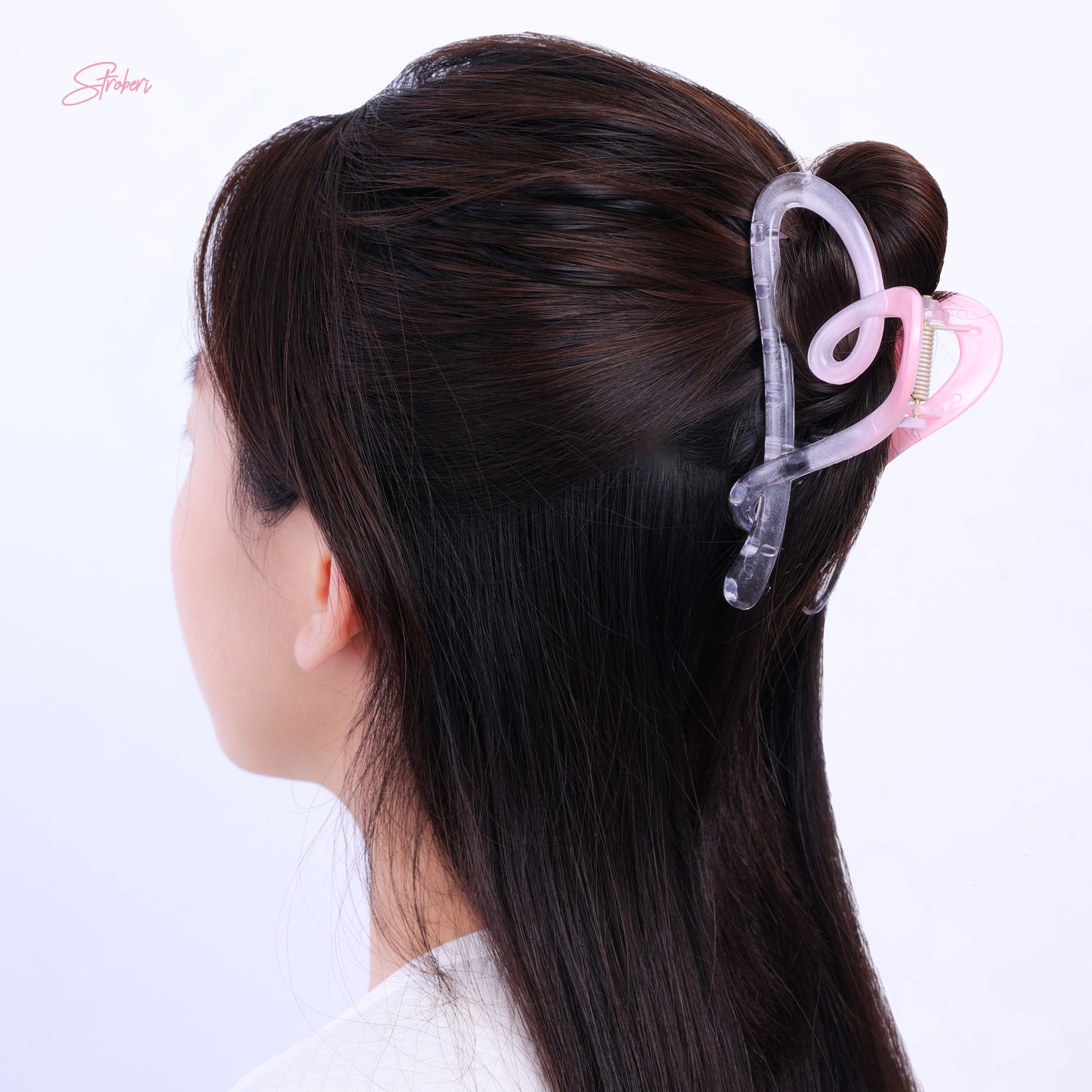 Stroberi Two Color Shape Hair Clip