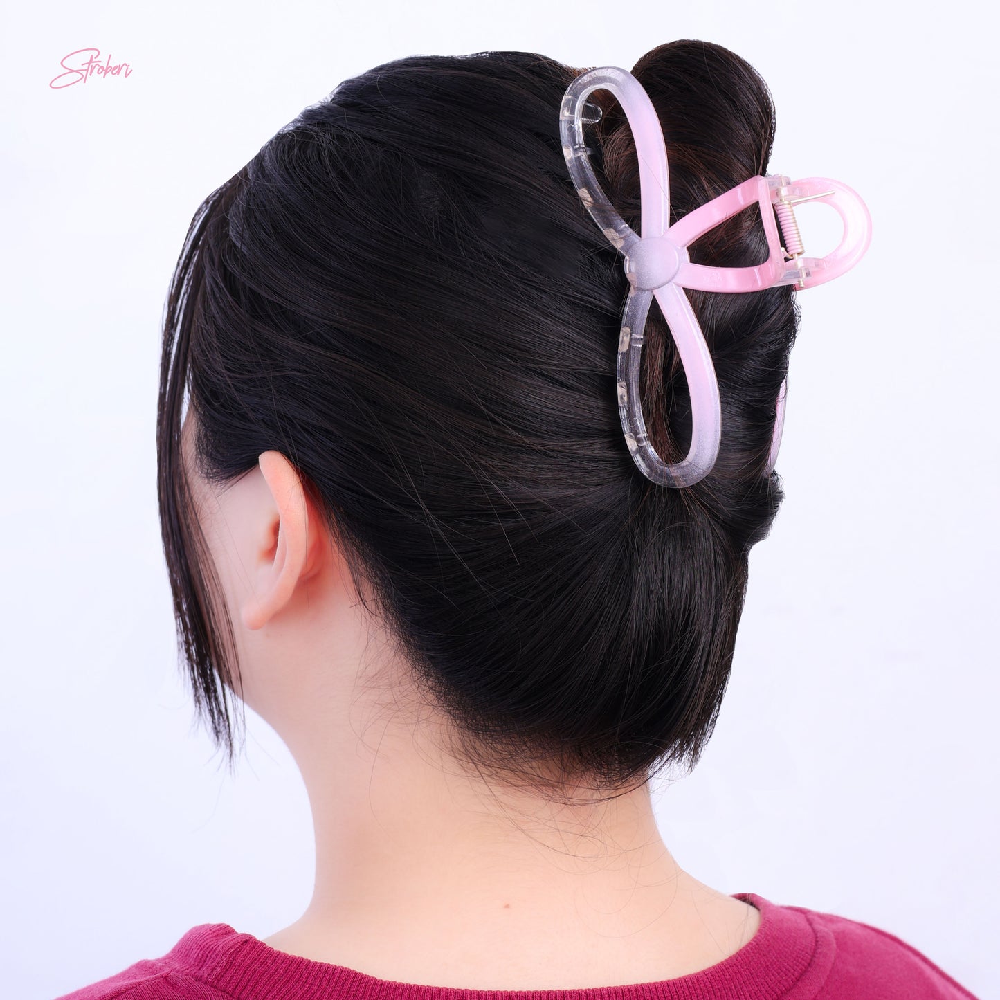 Stroberi Two Color Shape Hair Clip