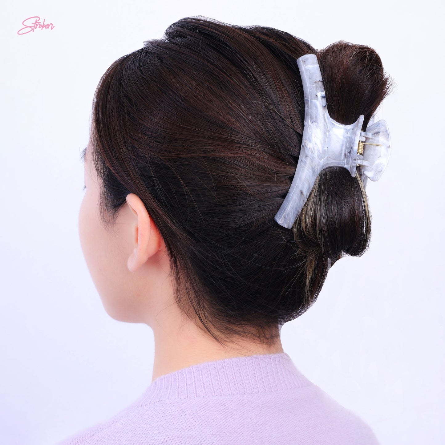Stroberi Marble Shape Hair Clip