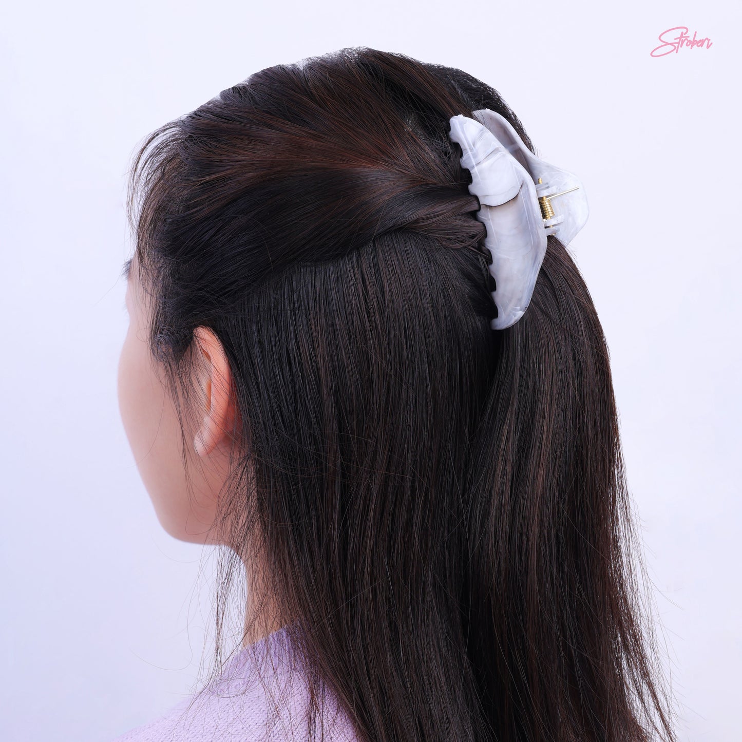 Stroberi Marble Shape Hair Clip