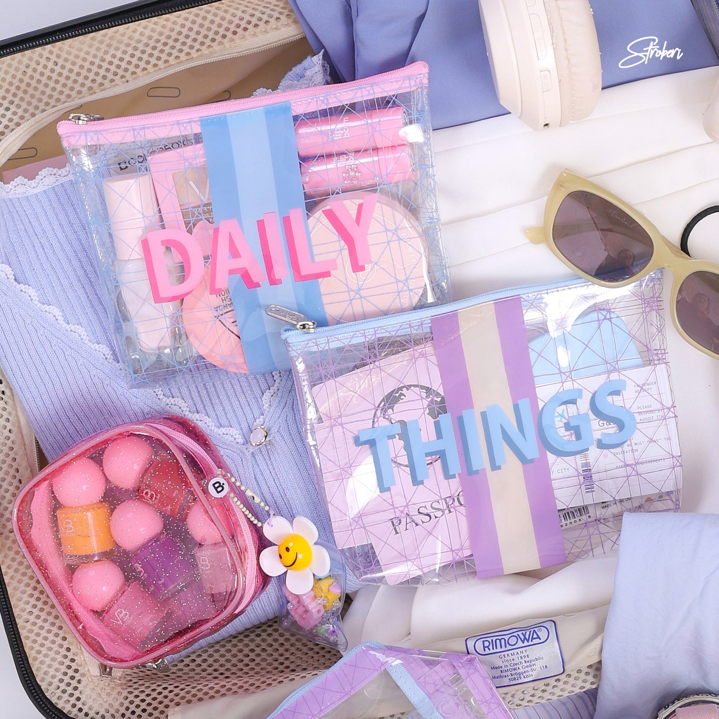 Stroberi Mixed Line Series Pouch