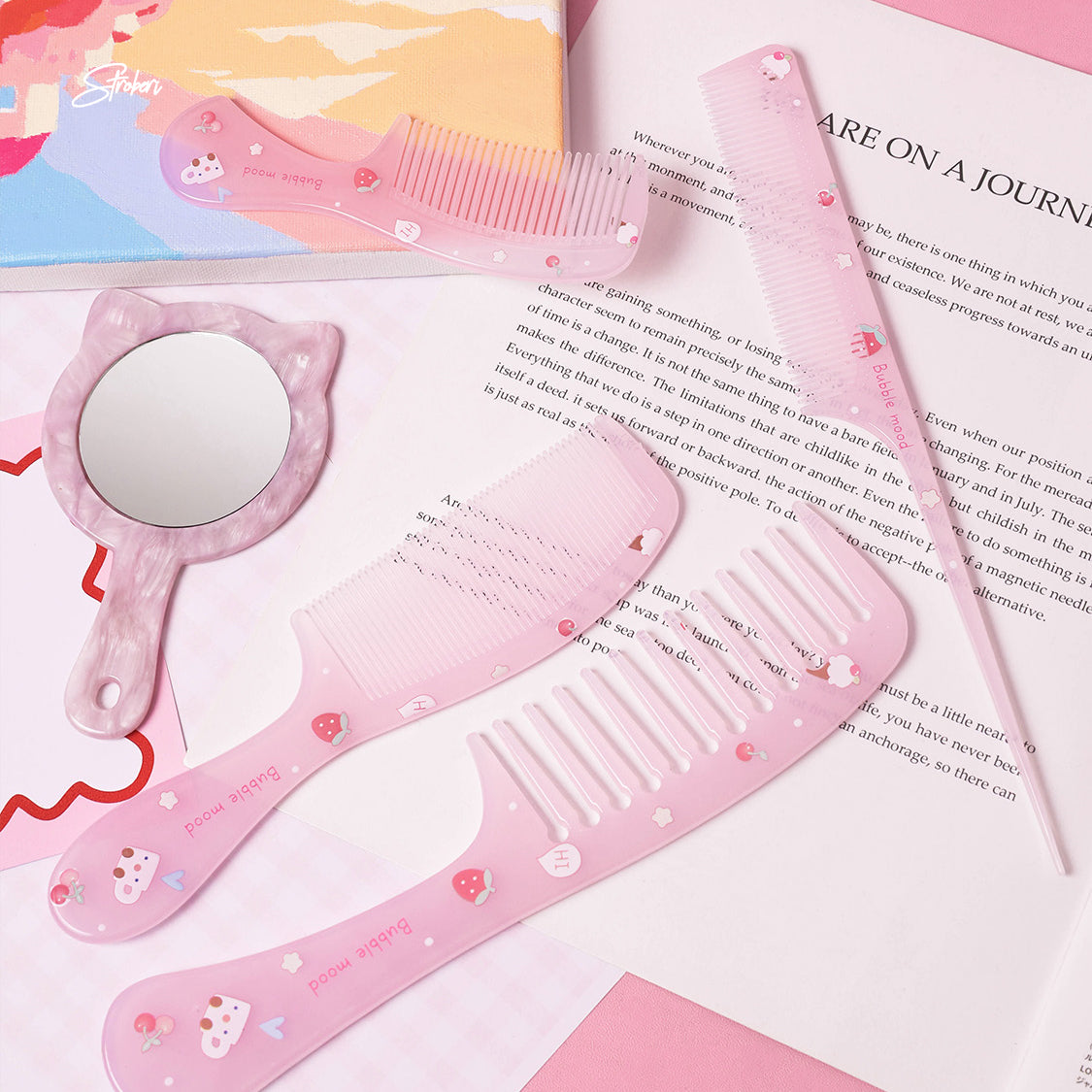 Stroberi Jelly Pastel Hair Comb