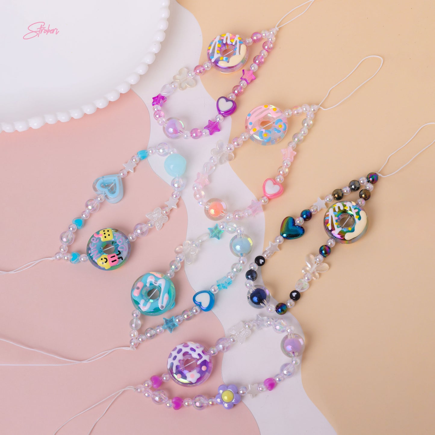 Stroberi Phone Strap Beads Accessories -5