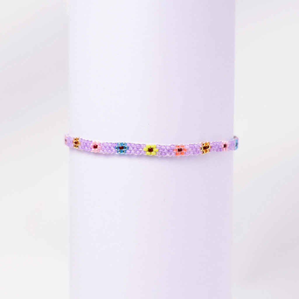 Stroberi Bracelet Rope Beads Mini Flower