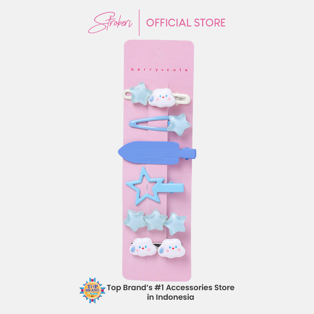 Stroberi Flower & Mix Hair Clip Set