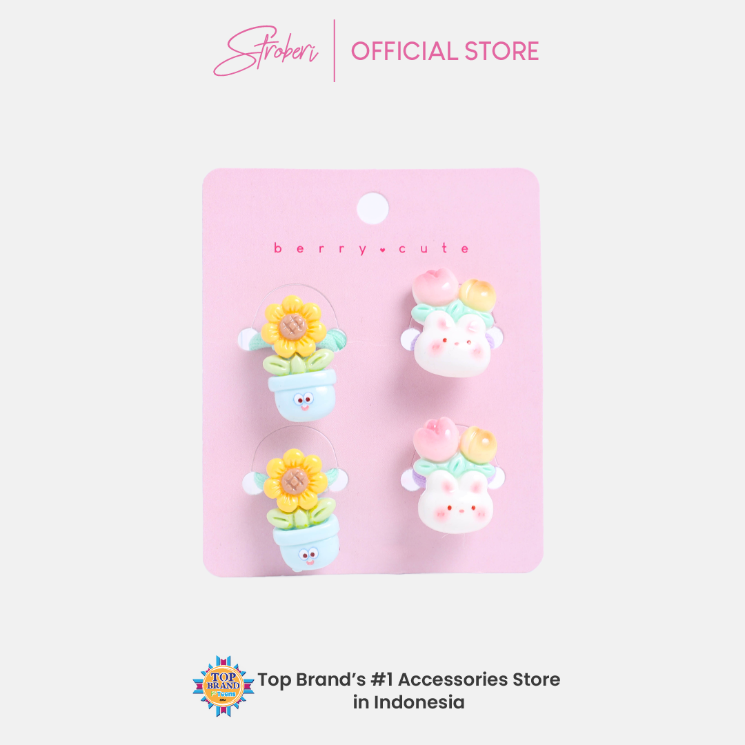 Stroberi Kids Character Hair Tie Set
