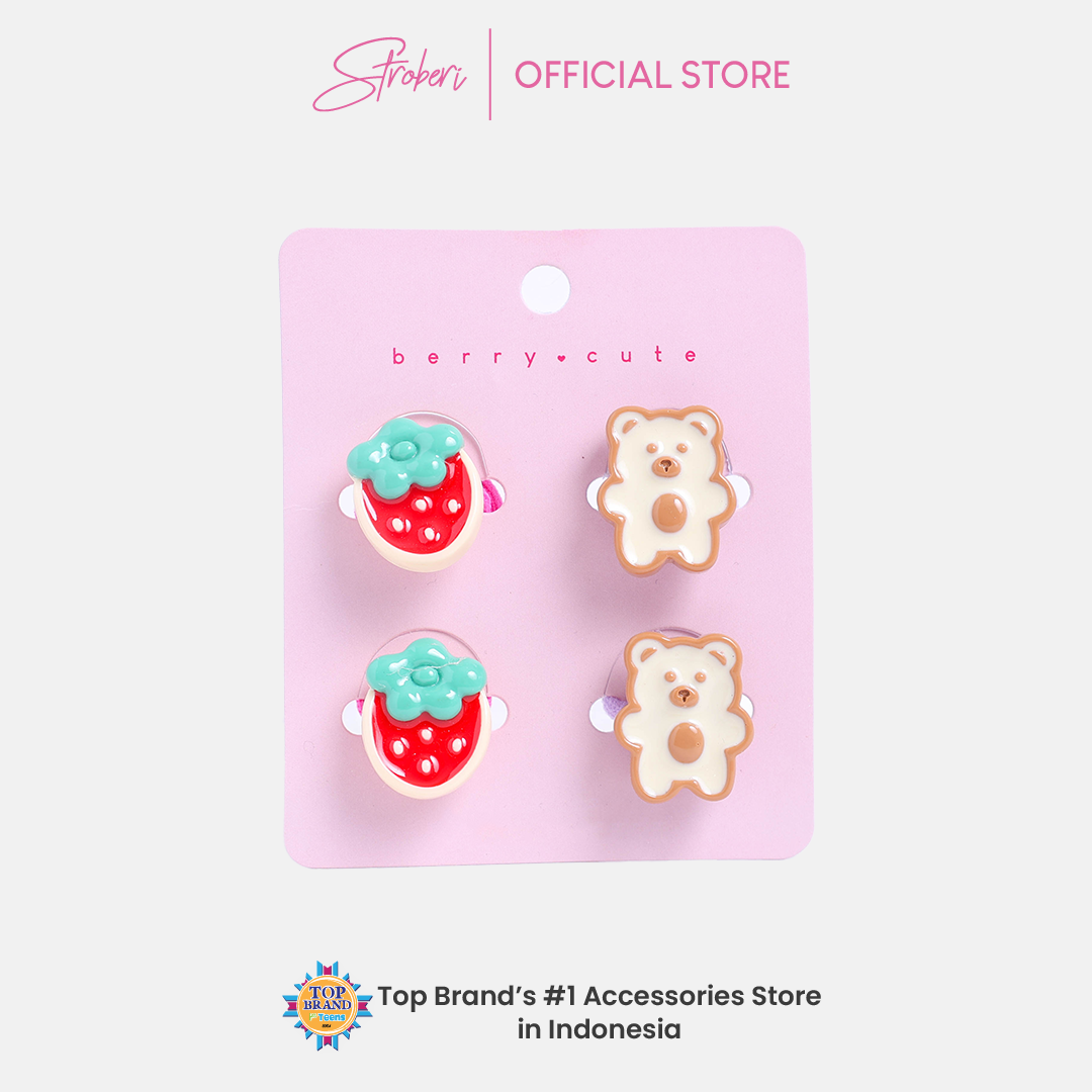 Stroberi Kids Character Hair Tie Set