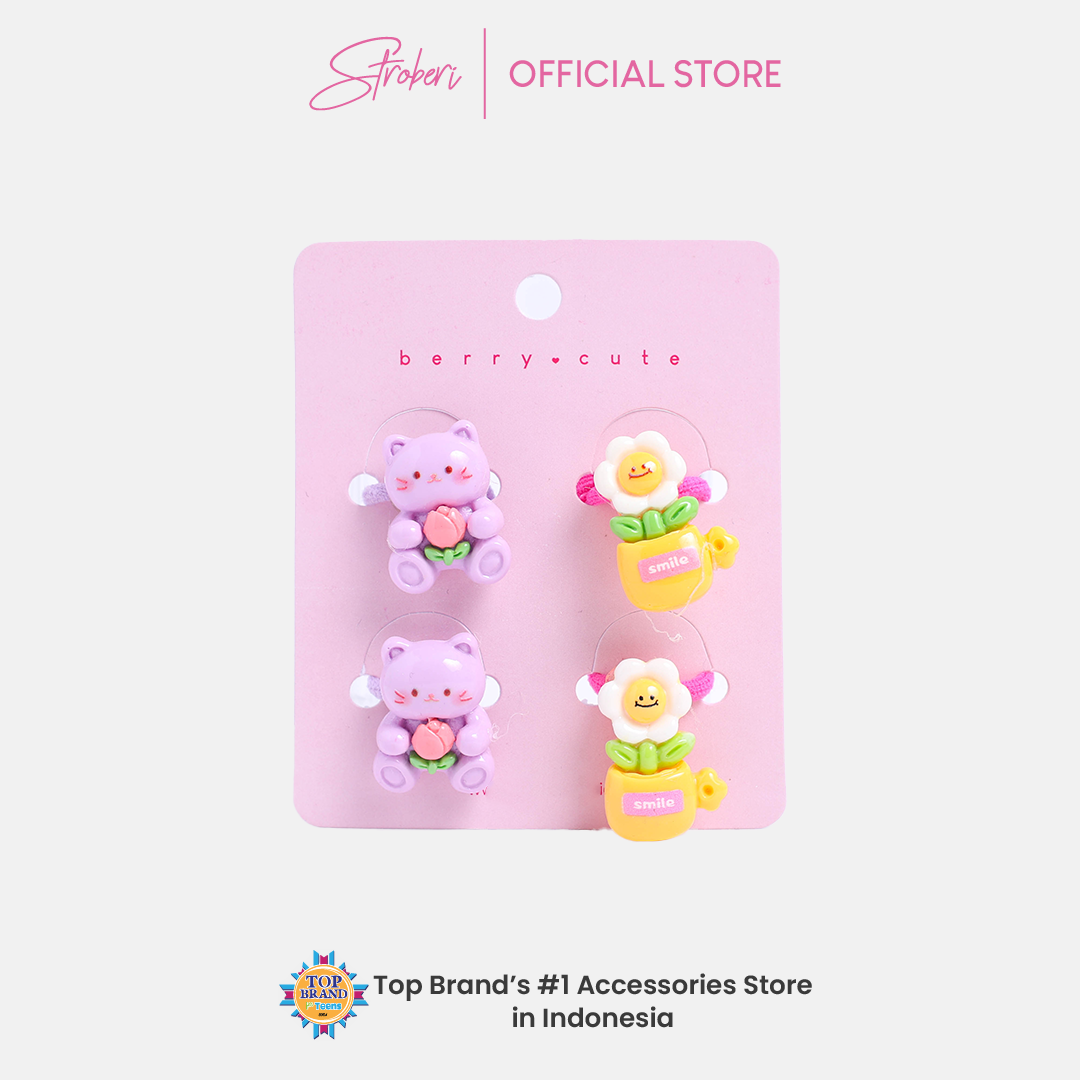 Stroberi Kids Character Hair Tie Set