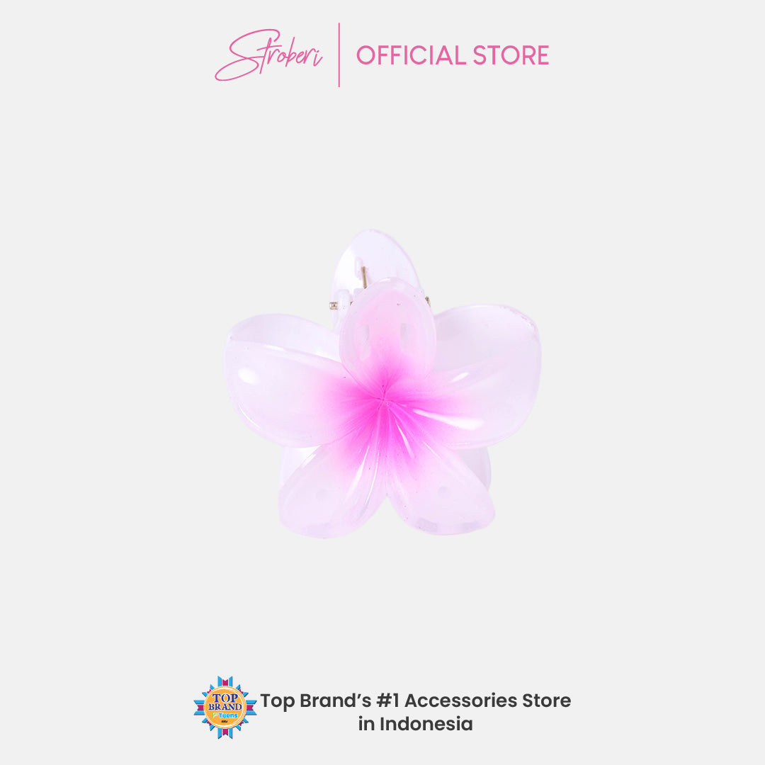 Stroberi Frangipani Flower Hair Clip