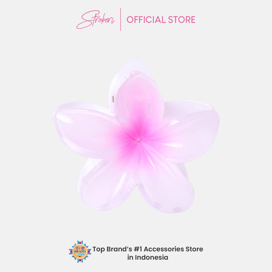 Stroberi Frangipani Flower Hair Clip