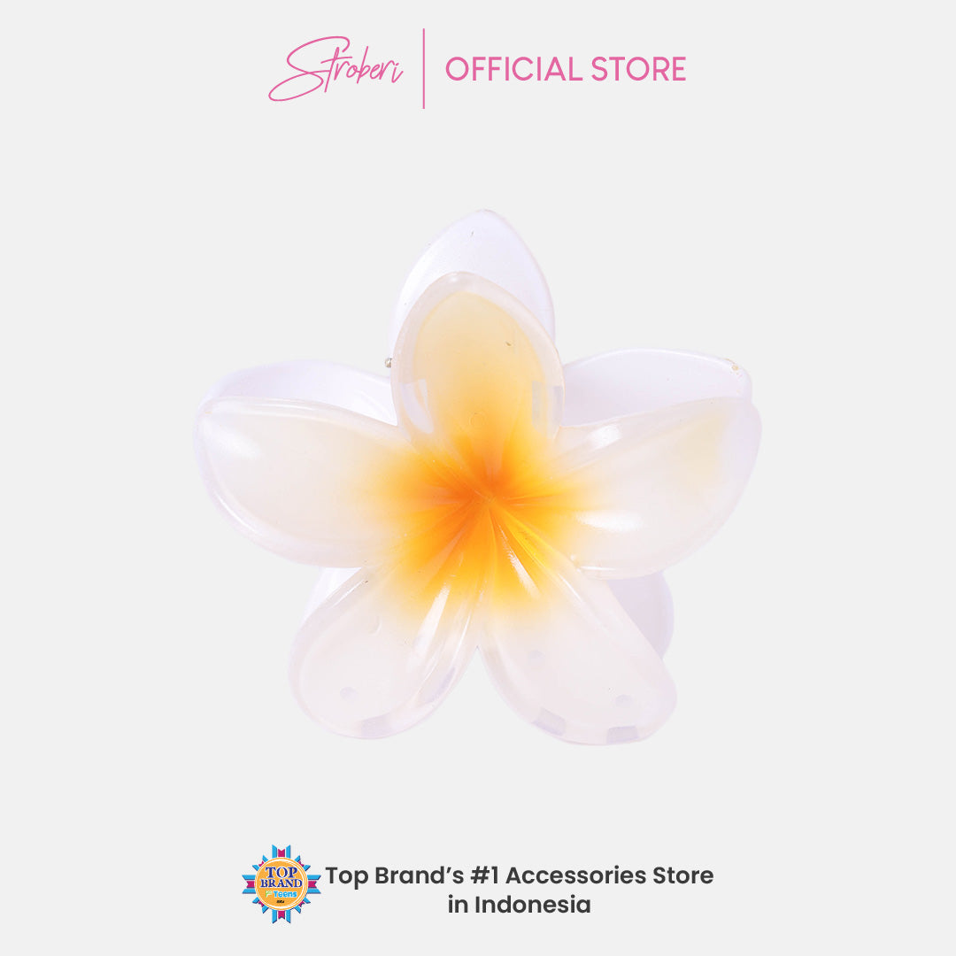 Stroberi Frangipani Flower Hair Clip