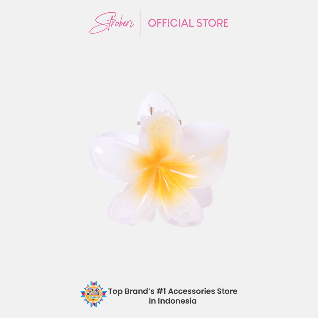 Stroberi Frangipani Flower Hair Clip