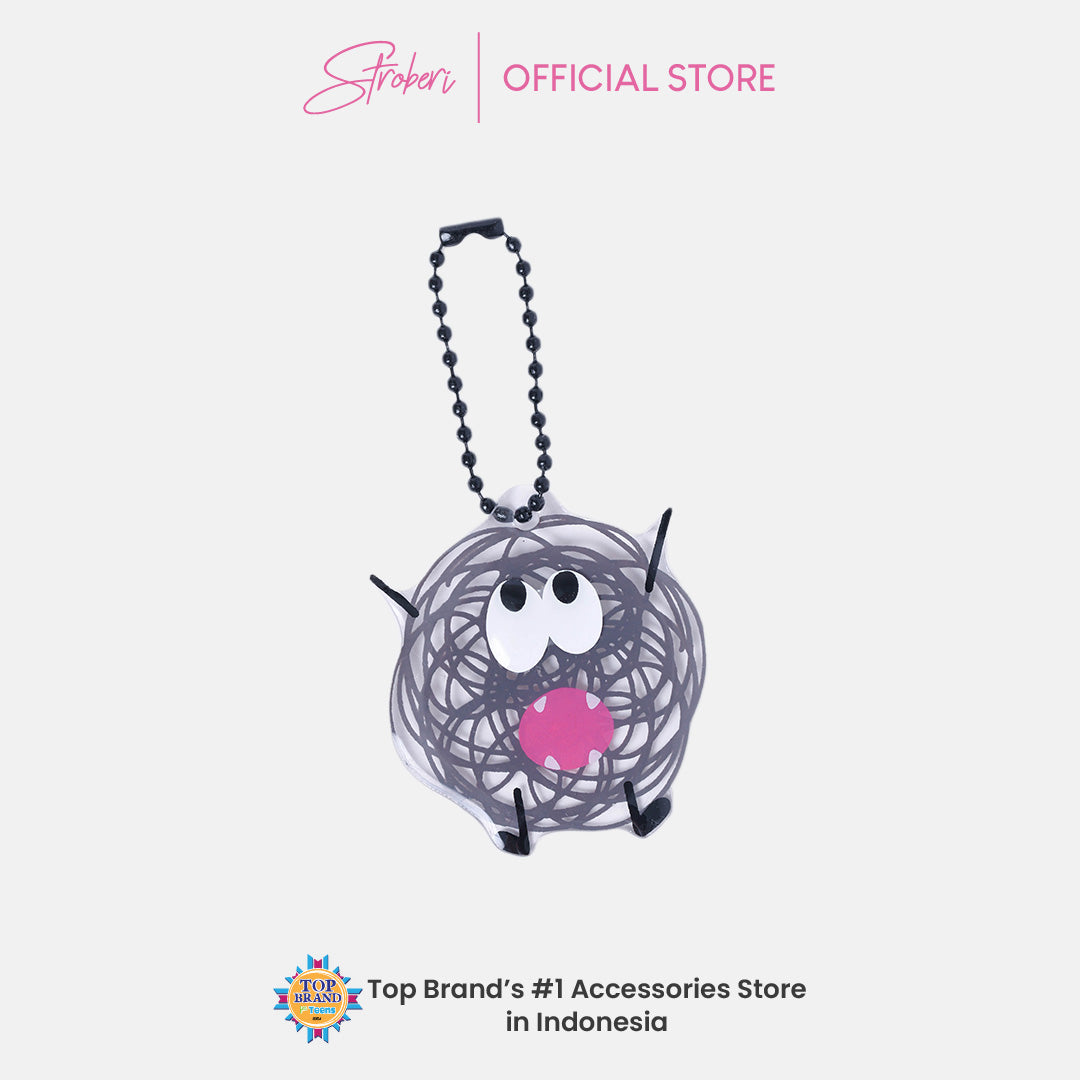 Stroberi Acrylic Monster Abstract Keychain