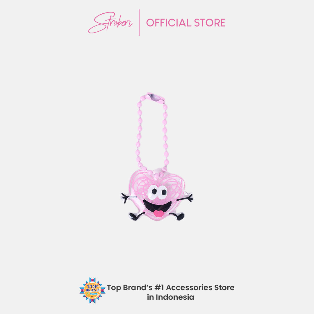 Stroberi Acrylic Monster Abstract Keychain