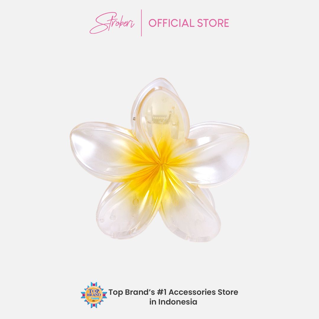 Stroberi Frangipani Flower Hair Clip