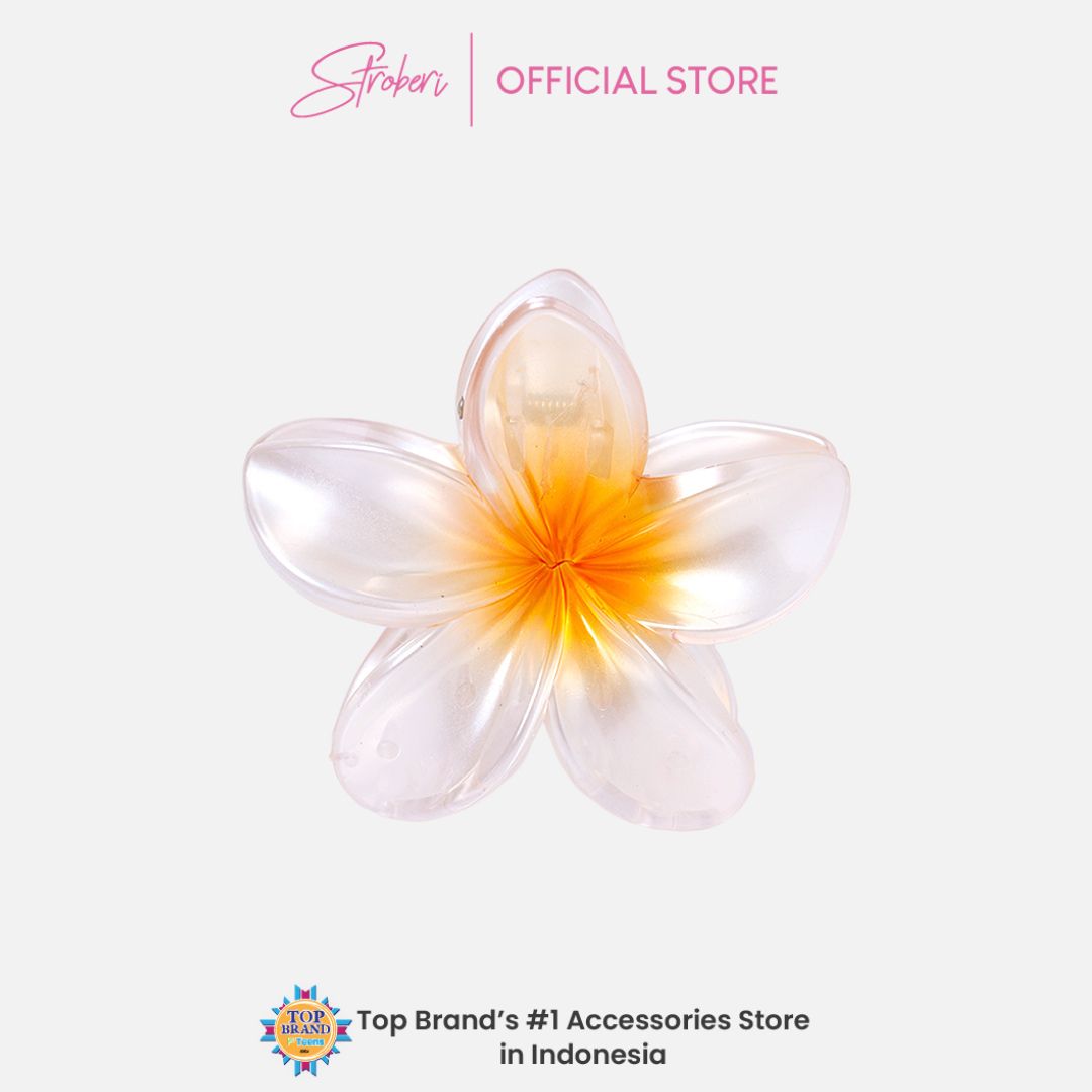 Stroberi Frangipani Flower Hair Clip
