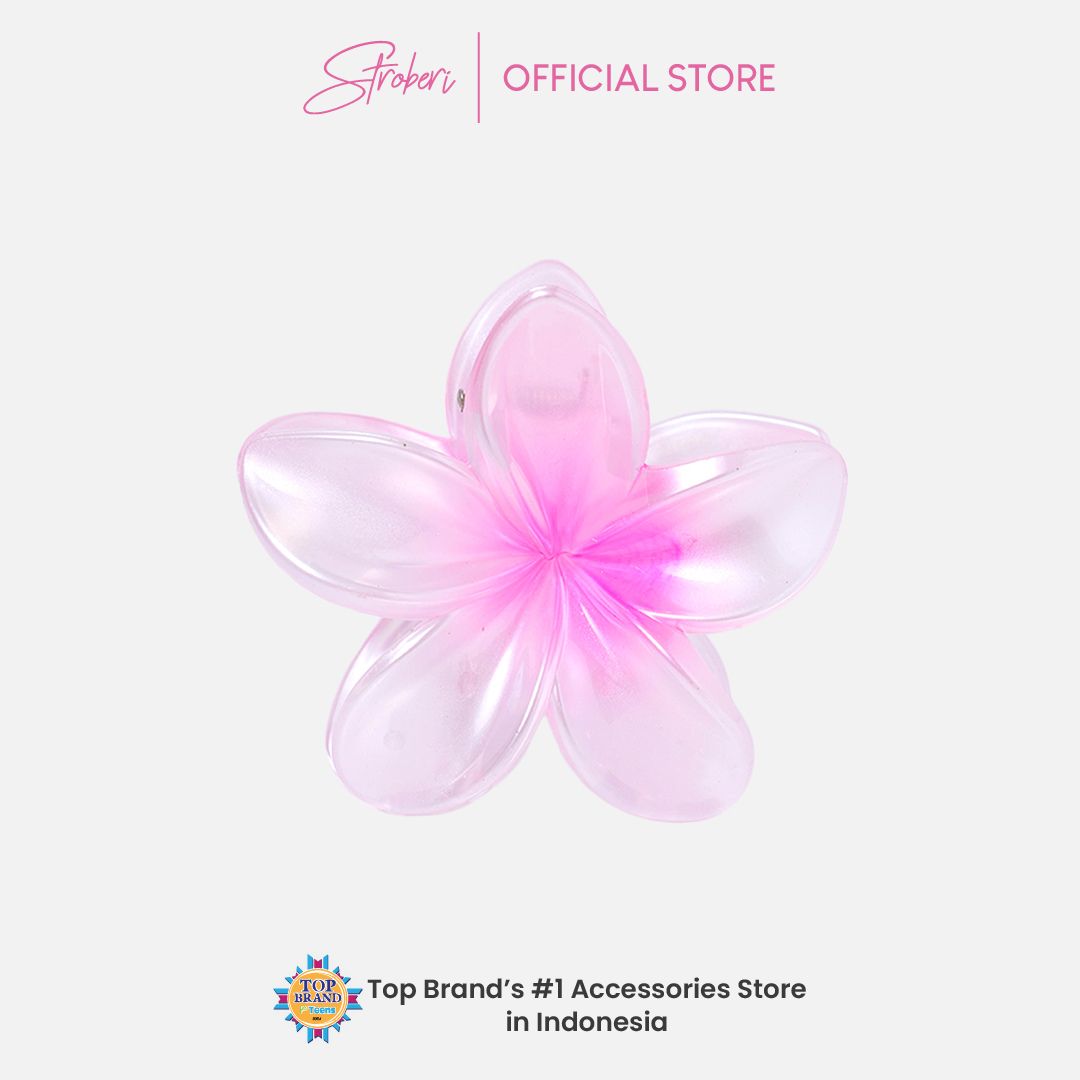 Stroberi Frangipani Flower Hair Clip