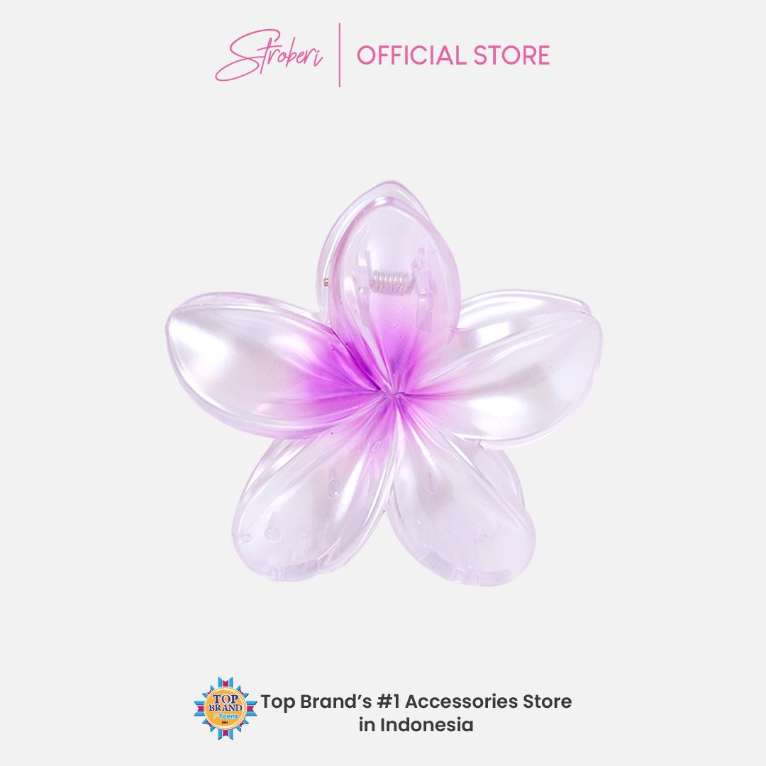 Stroberi Frangipani Flower Hair Clip