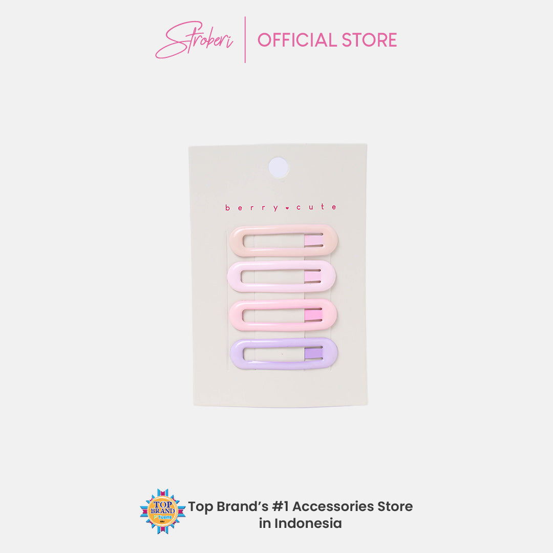 Stroberi Mini Hole Pastel Set Hair Clip