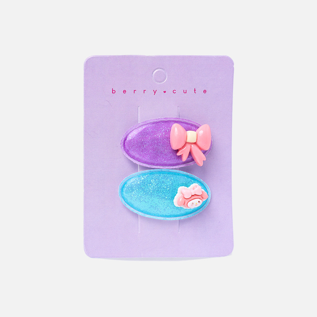 Stroberi Trans Mix Glitter Snap Clip