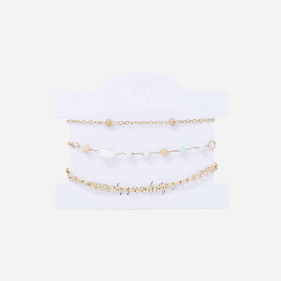 Stroberi Chain Bracelet Set
