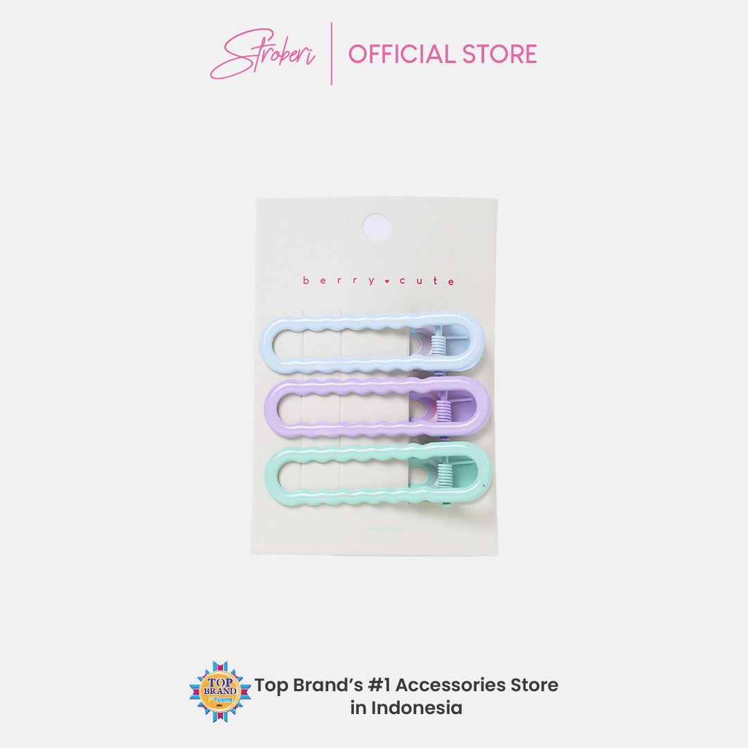 Stroberi Hole Pastel Set Hair Clip