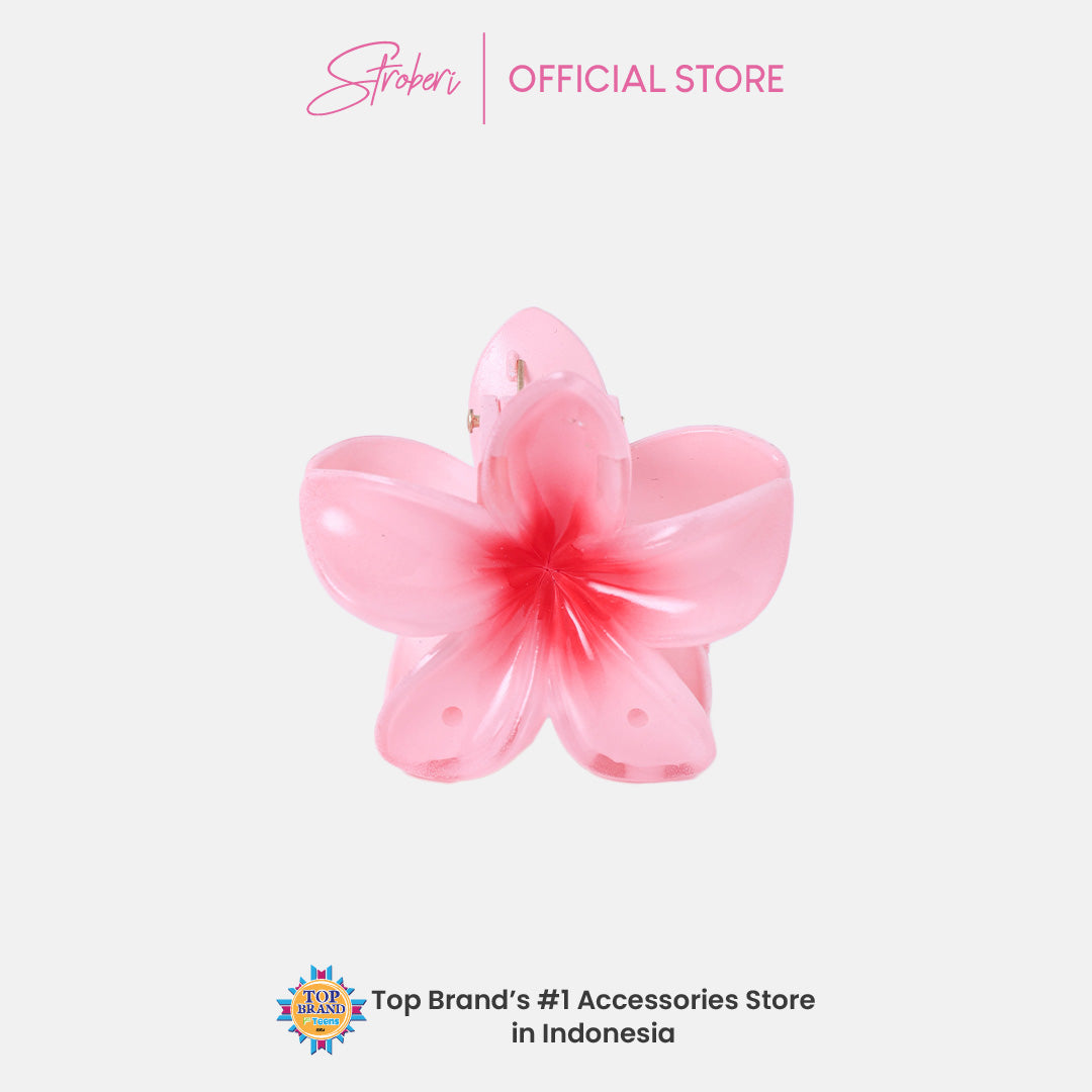 Stroberi Frangipani Flower Hair Clip