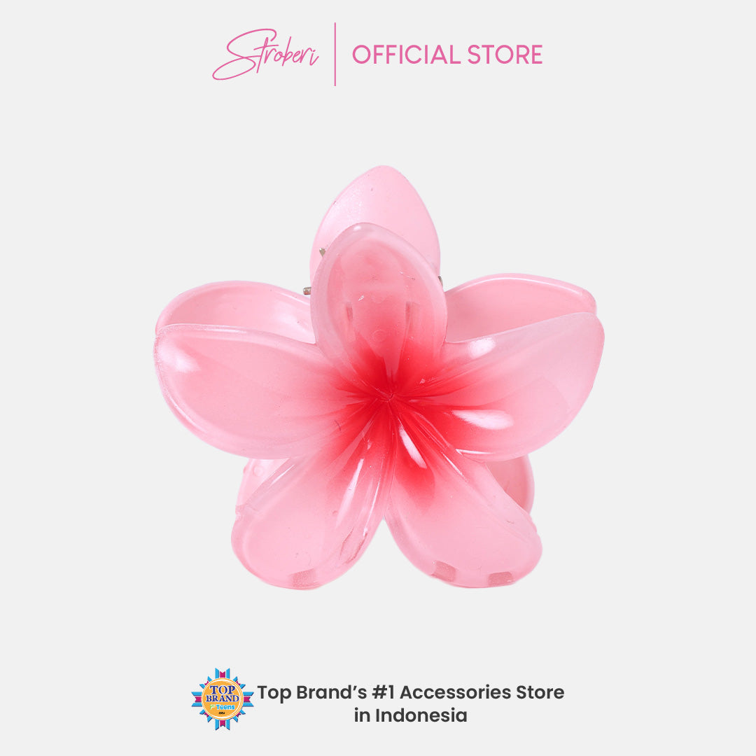 Stroberi Frangipani Flower Hair Clip