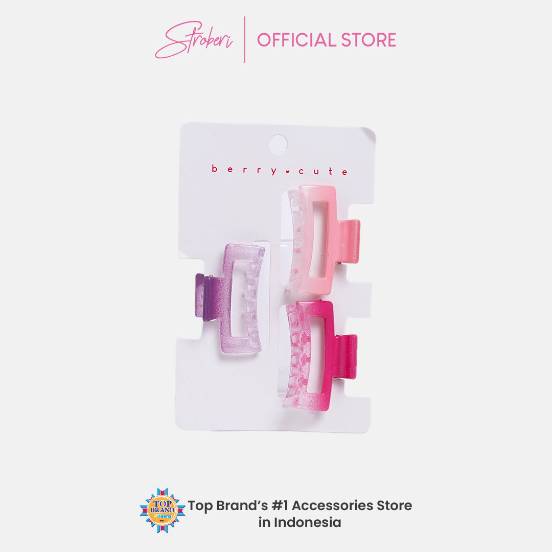 Stroberi Pastel & Gradation Hair Clip Set